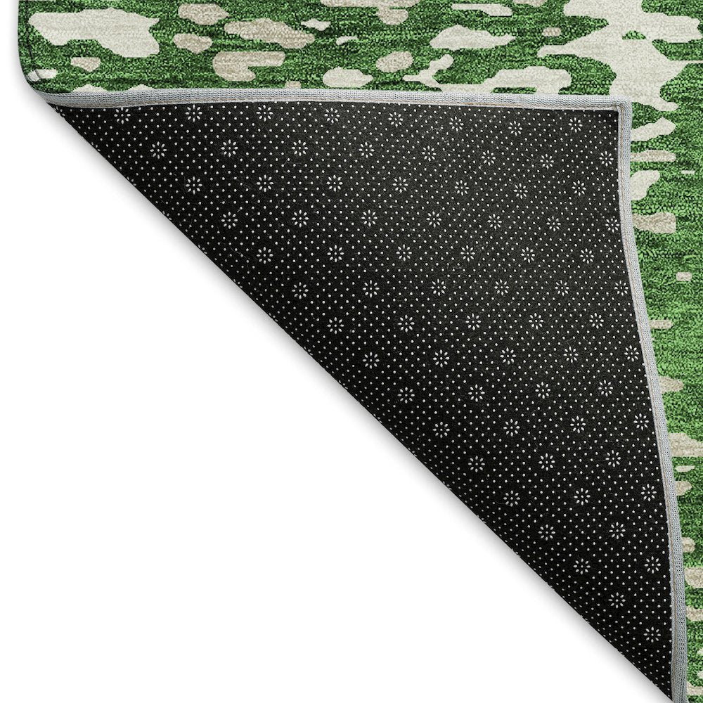 Premium Machine Washable Mayfield AMF949 Emerald 8' x 8' Round Rug