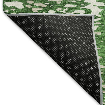 Premium Machine Washable Mayfield AMF949 Emerald 8' x 8' Round Rug
