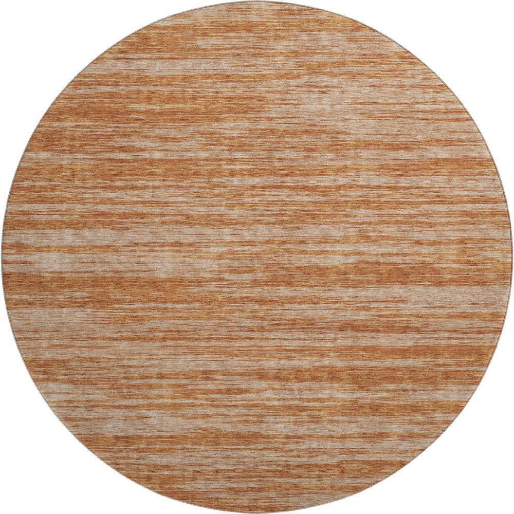 Premium Machine Washable Mayfield AMF951 Copper 8' x 8' Round Rug