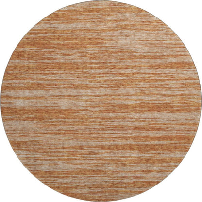 Premium Machine Washable Mayfield AMF951 Copper 8' x 8' Round Rug