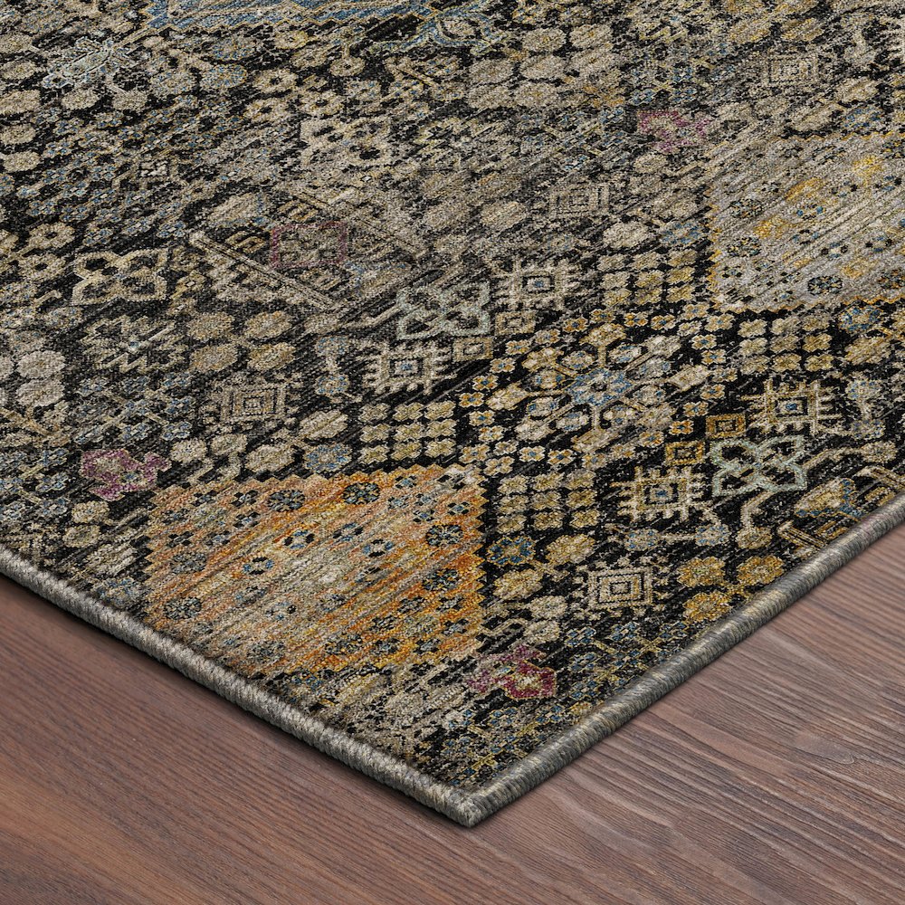 Machine Washable Aristo AR1 Black 3' x 5' Rug