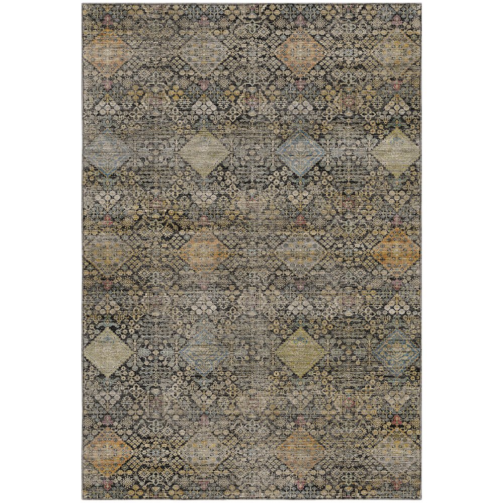Machine Washable Aristo AR1 Black 3' x 5' Rug