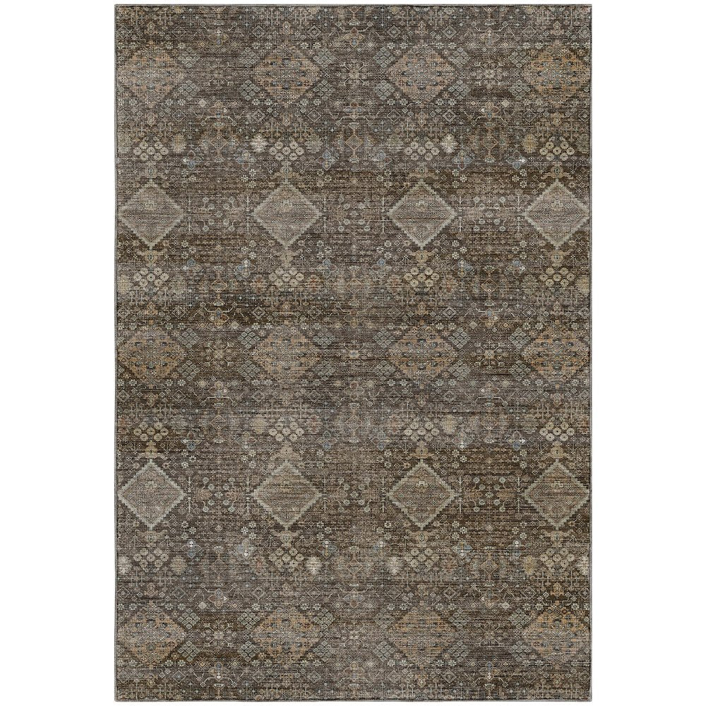 Machine Washable Aristo AR1 Brown 3' x 5' Rug
