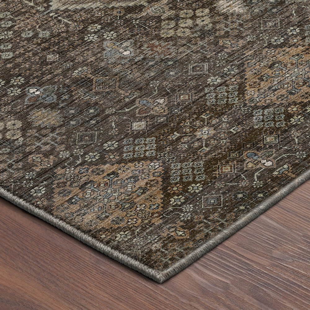 Machine Washable Aristo AR1 Brown 6'6" x 9'6" Rug