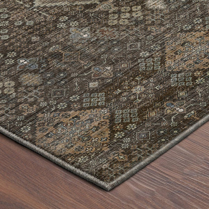 Machine Washable Aristo AR1 Brown 8' x 10' Rug