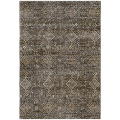 Machine Washable Aristo AR1 Brown 8' x 10' Rug