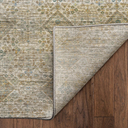 Machine Washable Aristo AR1 Ivory 5' x 7'6" Rug