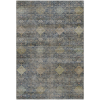 Machine Washable Aristo AR1 Blue 3' x 5' Rug