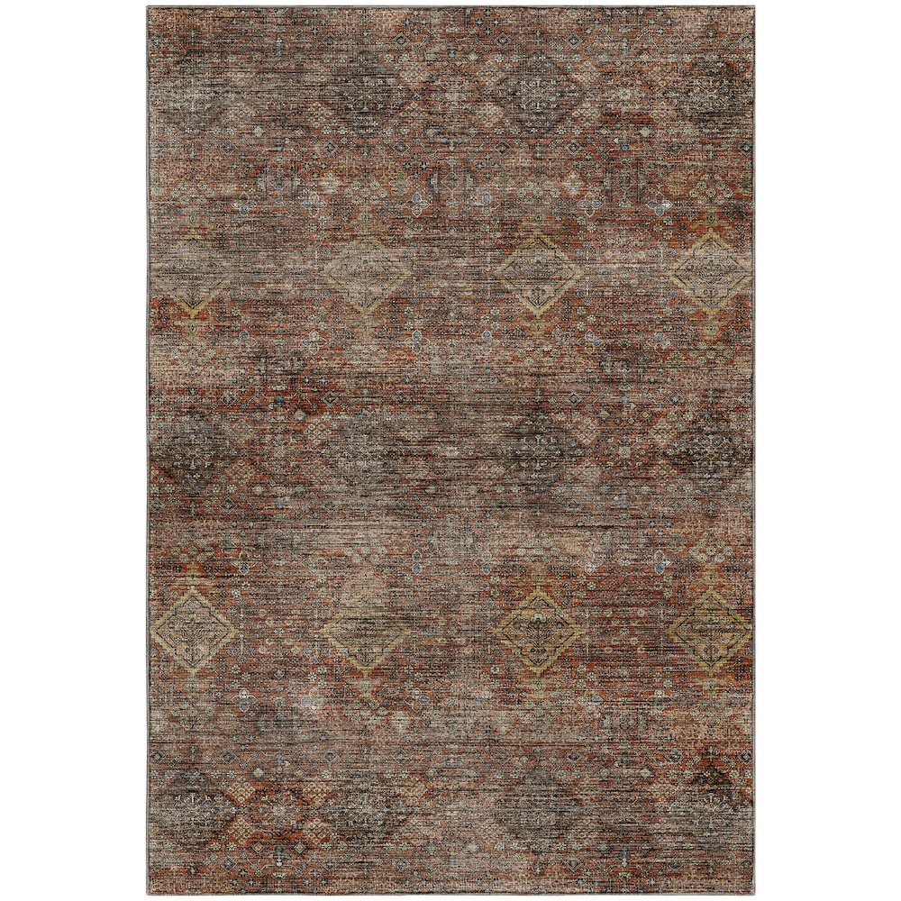 Machine Washable Aristo AR1 Orange 6'6" x 9'6" Rug