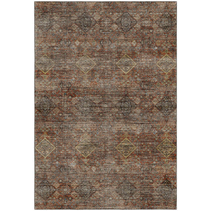 Machine Washable Aristo AR1 Orange 6'6" x 9'6" Rug