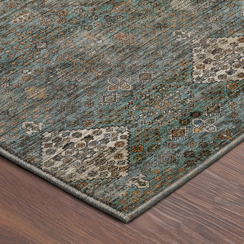 Machine Washable Aristo AR1 Teal 8' x 10' Rug