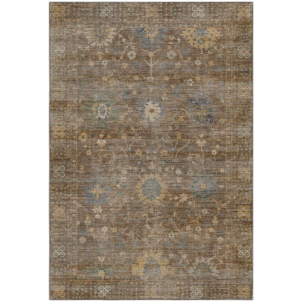 Machine Washable Aristo AR2 Brown 3' x 5' Rug