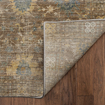 Machine Washable Aristo AR2 Brown 6'6" x 9'6" Rug