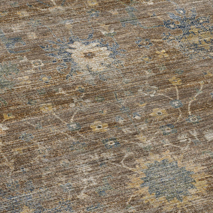 Machine Washable Aristo AR2 Brown 6'6" x 9'6" Rug