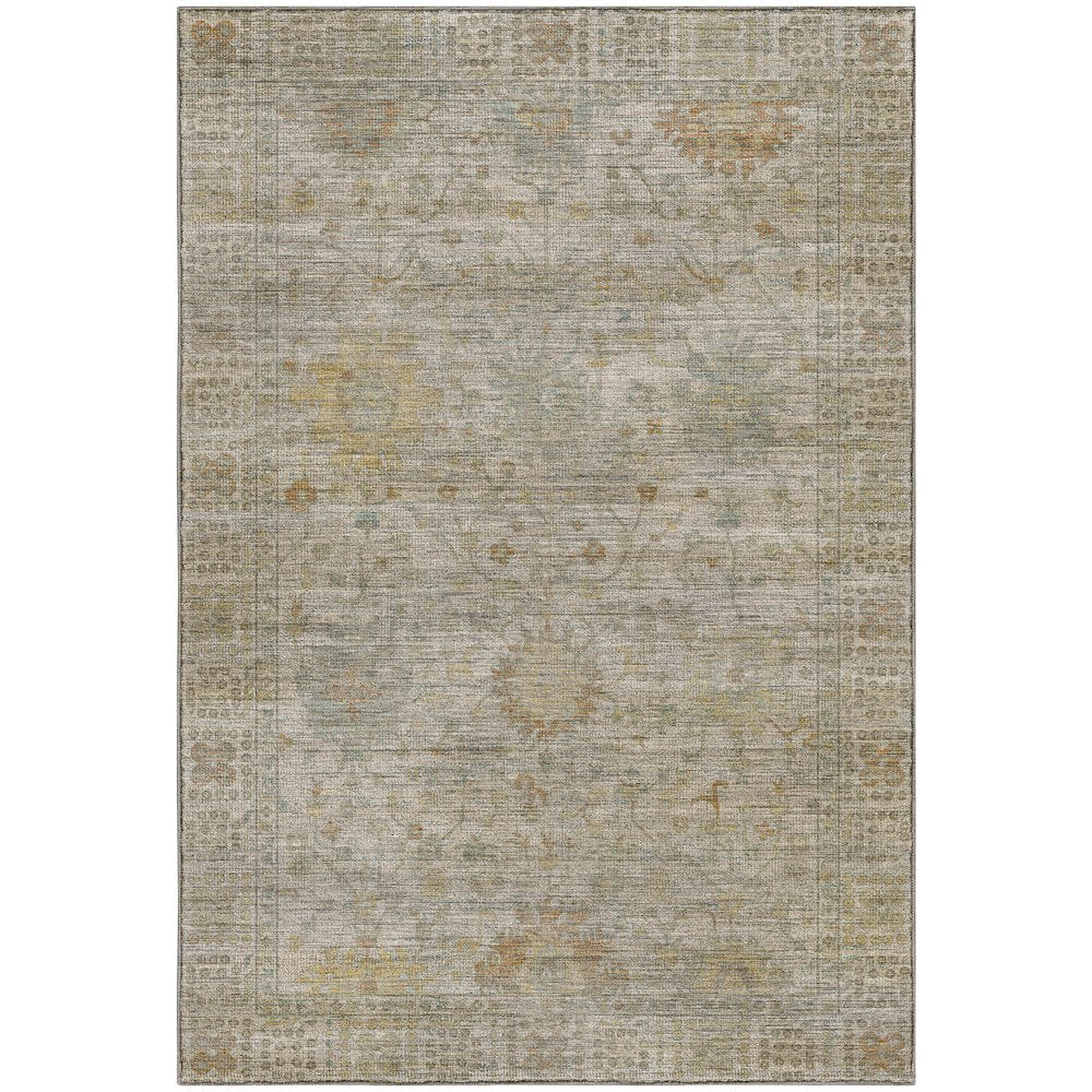Machine Washable Aristo AR2 Ivory 3' x 5' Rug