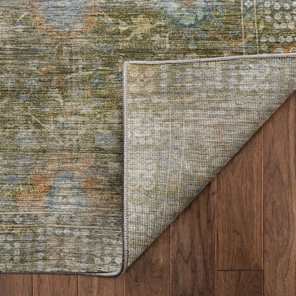 Machine Washable Aristo AR2 Green 10' x 14' Rug