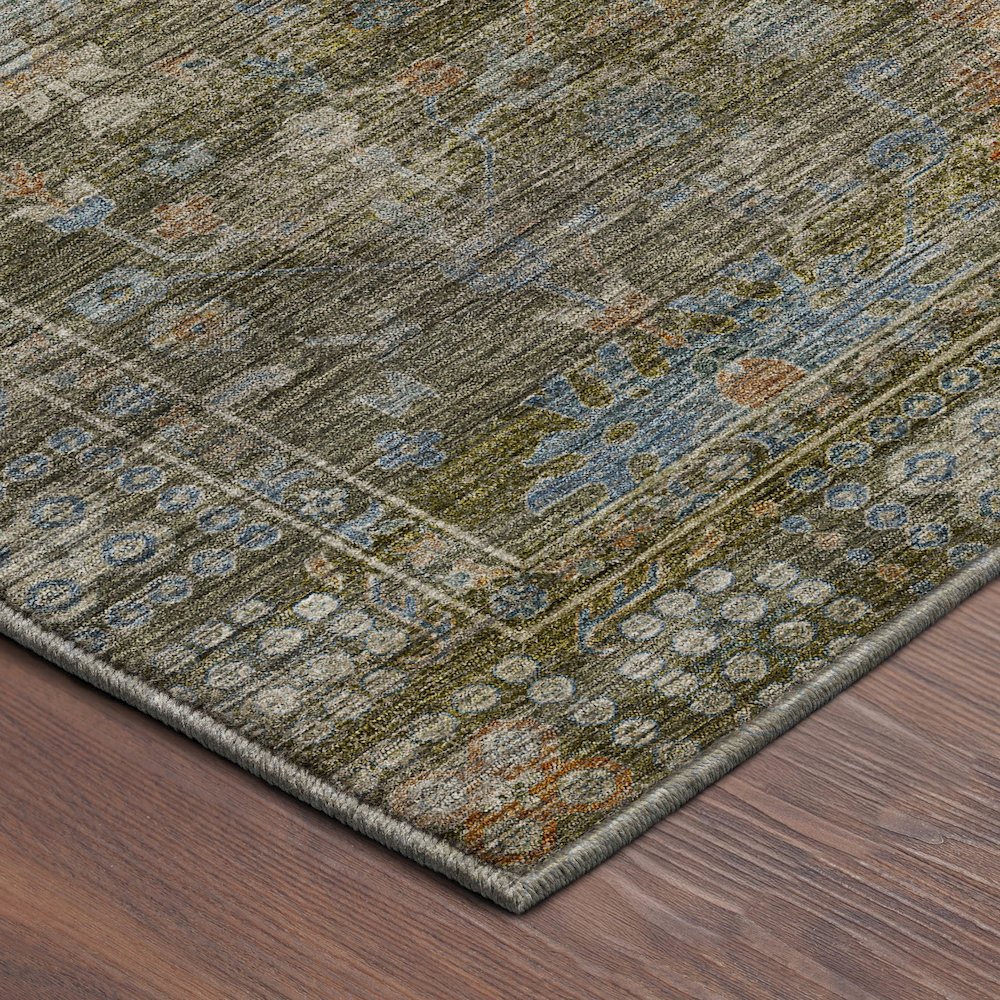 Machine Washable Aristo AR2 Green 1'8" x 2'6" Rug