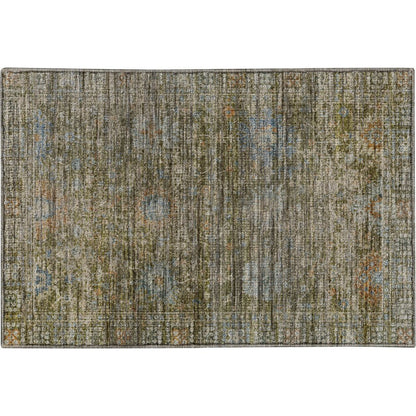 Machine Washable Aristo AR2 Green 1'8" x 2'6" Rug