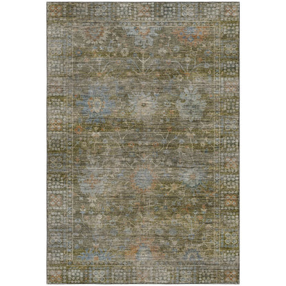 Machine Washable Aristo AR2 Green 3' x 5' Rug