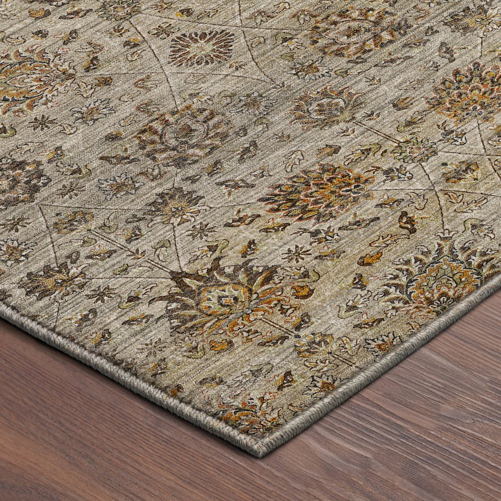 Machine Washable Aristo AR3 Brown 5' x 7'6" Rug