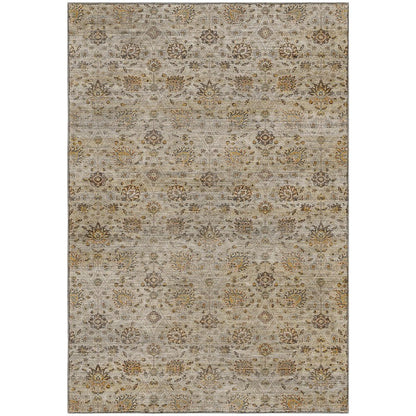 Machine Washable Aristo AR3 Brown 5' x 7'6" Rug