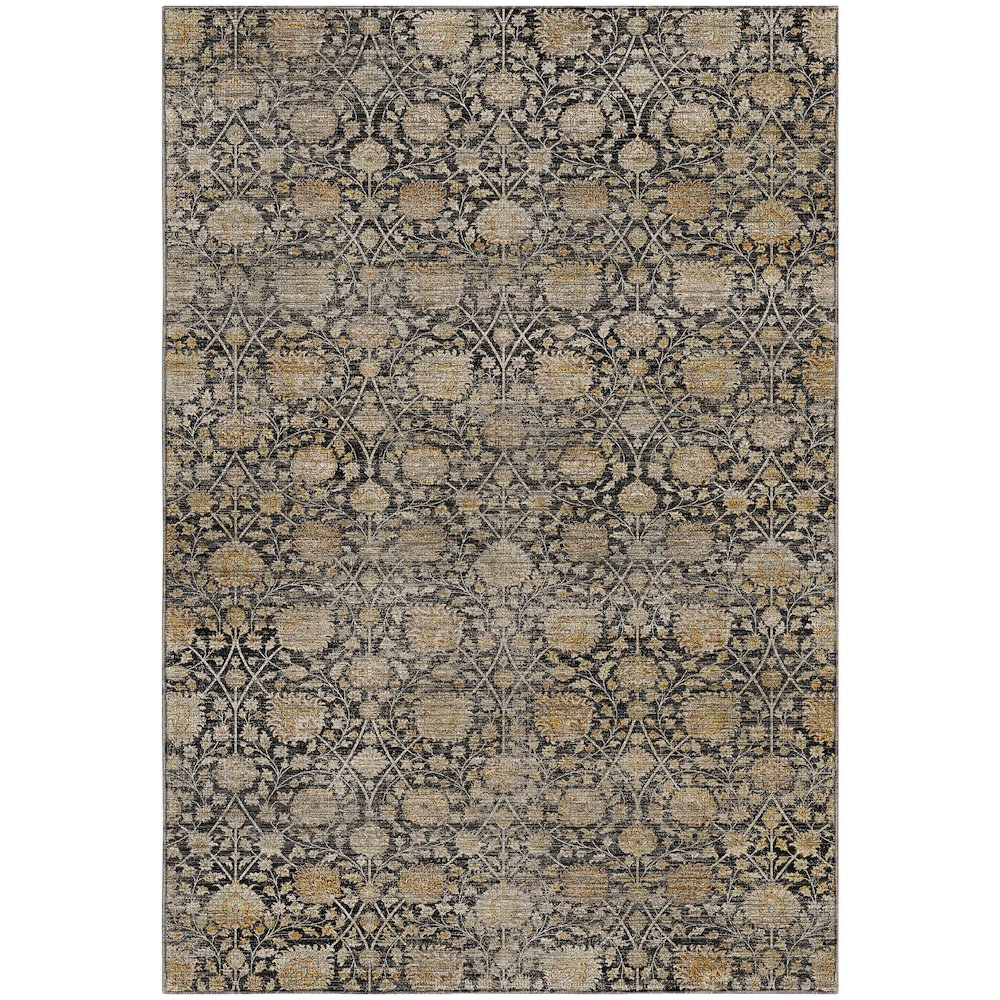 Machine Washable Aristo AR3 Black 3' x 5' Rug