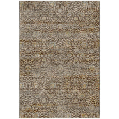 Machine Washable Aristo AR3 Brown 3' x 5' Rug