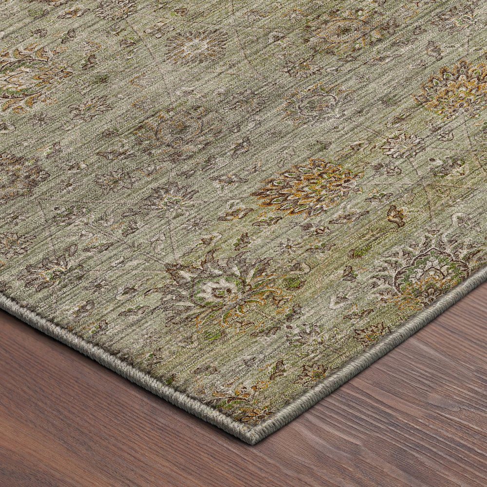 Machine Washable Aristo AR3 Green 10' x 14' Rug