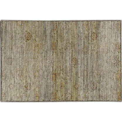 Machine Washable Aristo AR3 Green 1'8" x 2'6" Rug