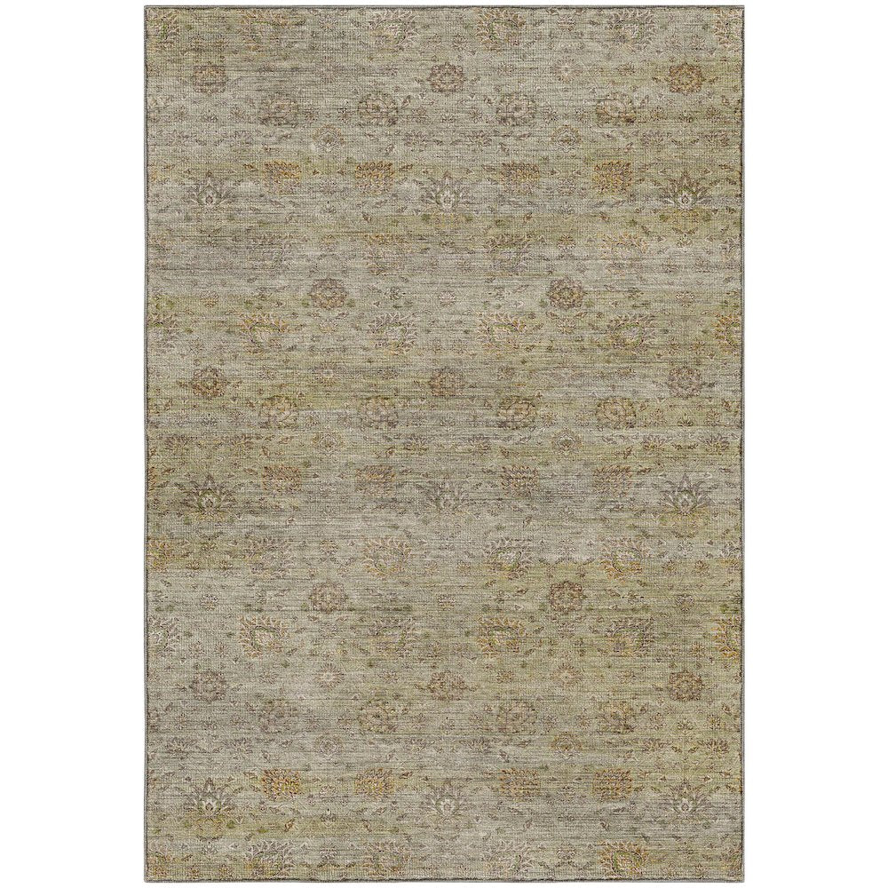 Machine Washable Aristo AR3 Green 8' x 10' Rug