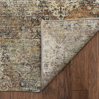 Machine Washable Aristo AR4 Brown 8' x 8' Round Rug