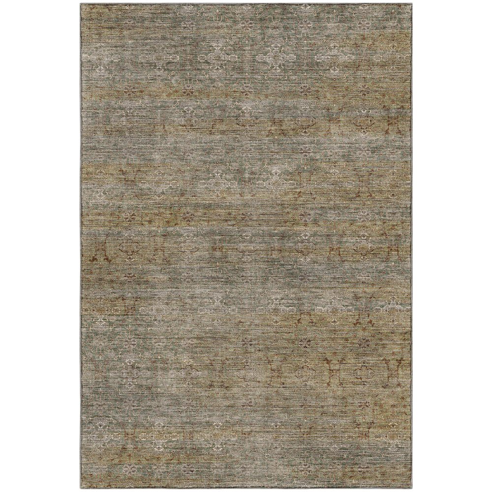 Machine Washable Aristo AR5 Green 5' x 7'6" Rug