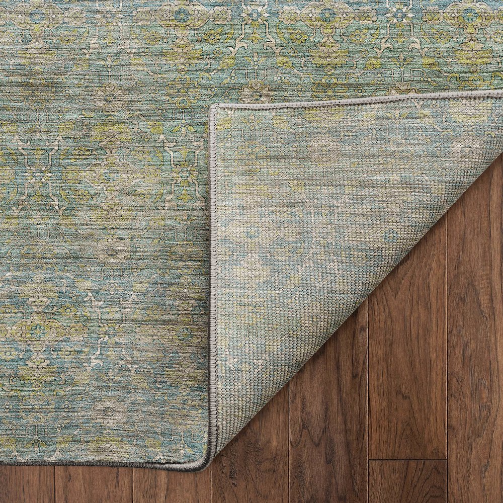 Machine Washable Aristo AR5 Teal 5' x 7'6" Rug