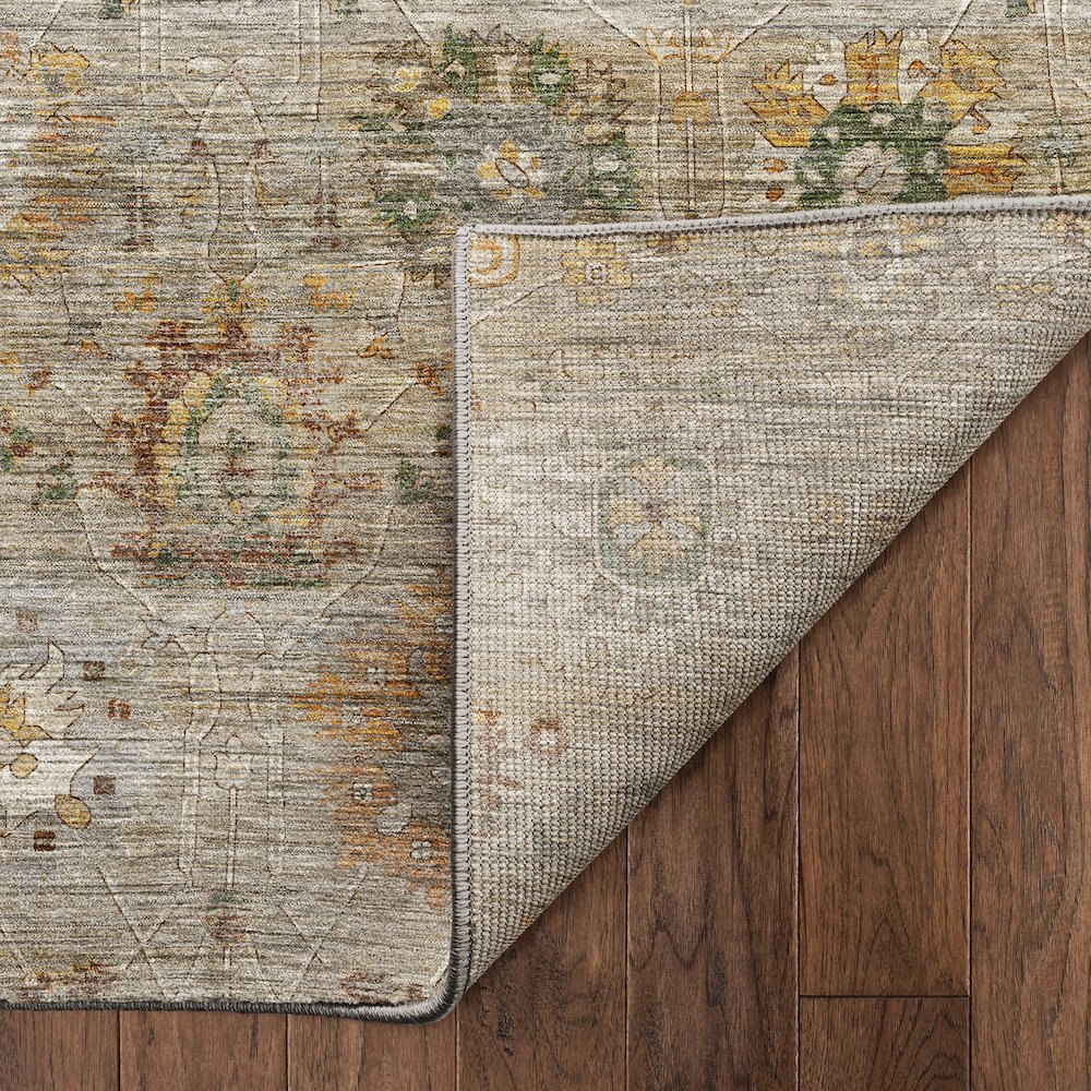 Machine Washable Aristo AR6 Brown 8' x 8' Round Rug