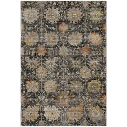 Machine Washable Aristo AR6 Black 6'6" x 9'6" Rug