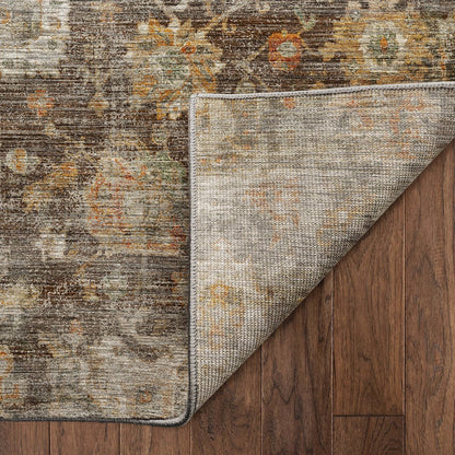 Machine Washable Aristo AR7 Brown 10' x 14' Rug