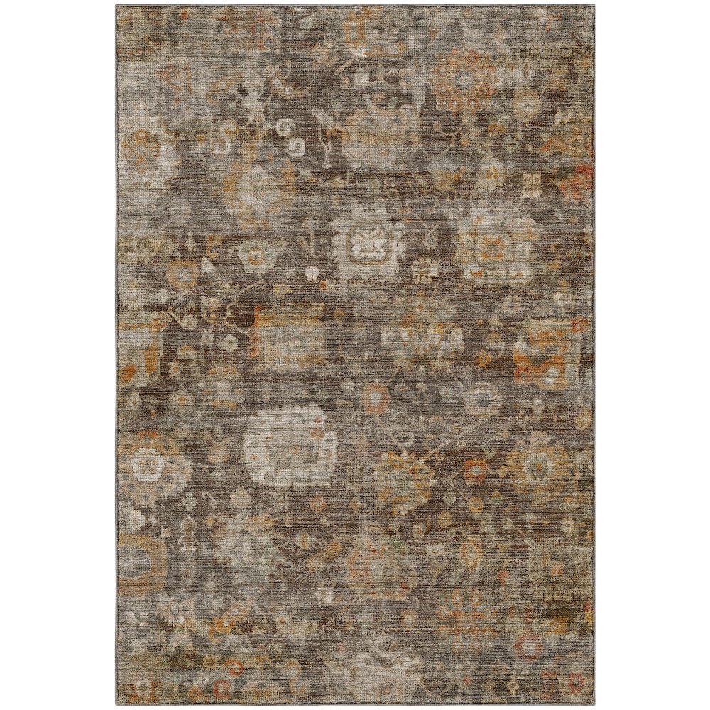 Machine Washable Aristo AR7 Brown 5' x 7'6" Rug