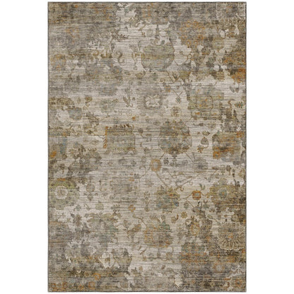Machine Washable Aristo AR7 Ivory 6'6" x 9'6" Rug
