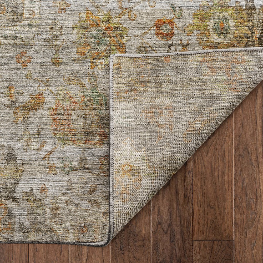 Machine Washable Aristo AR7 Gray 2'3" x 7'6" Runner Rug