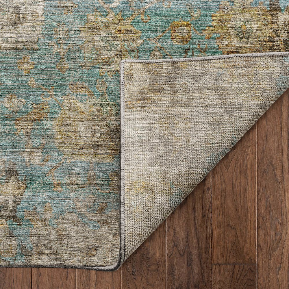 Machine Washable Aristo AR7 Teal 9' x 12' Rug