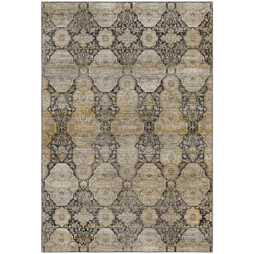 Machine Washable Aristo AR8 Black 3' x 5' Rug