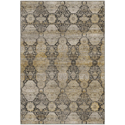 Machine Washable Aristo AR8 Black 6'6" x 9'6" Rug