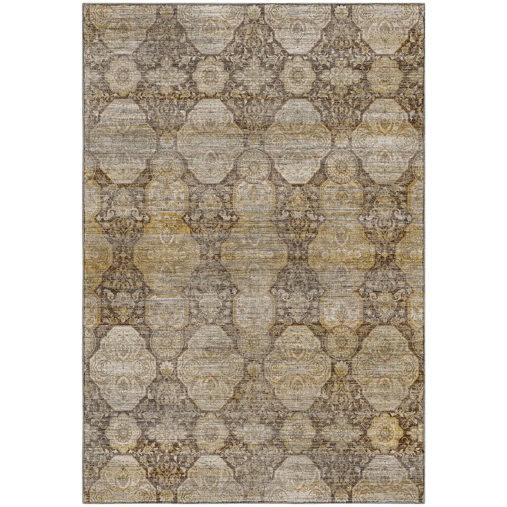 Machine Washable Aristo AR8 Brown 10' x 14' Rug
