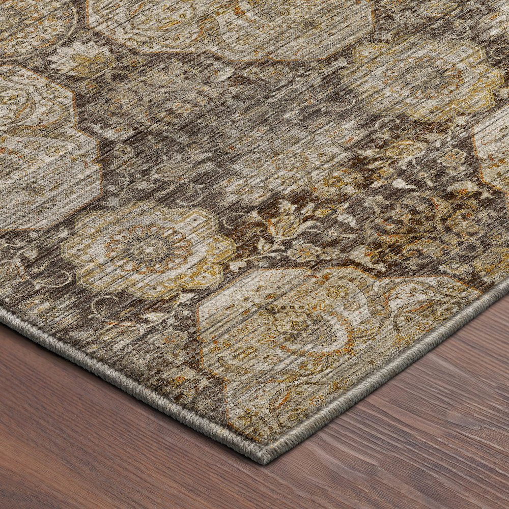 Machine Washable Aristo AR8 Brown 3' x 5' Rug