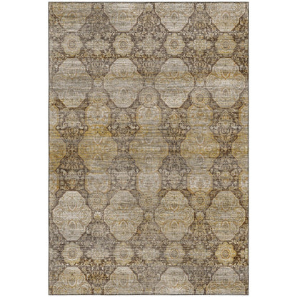 Machine Washable Aristo AR8 Brown 5' x 7'6" Rug