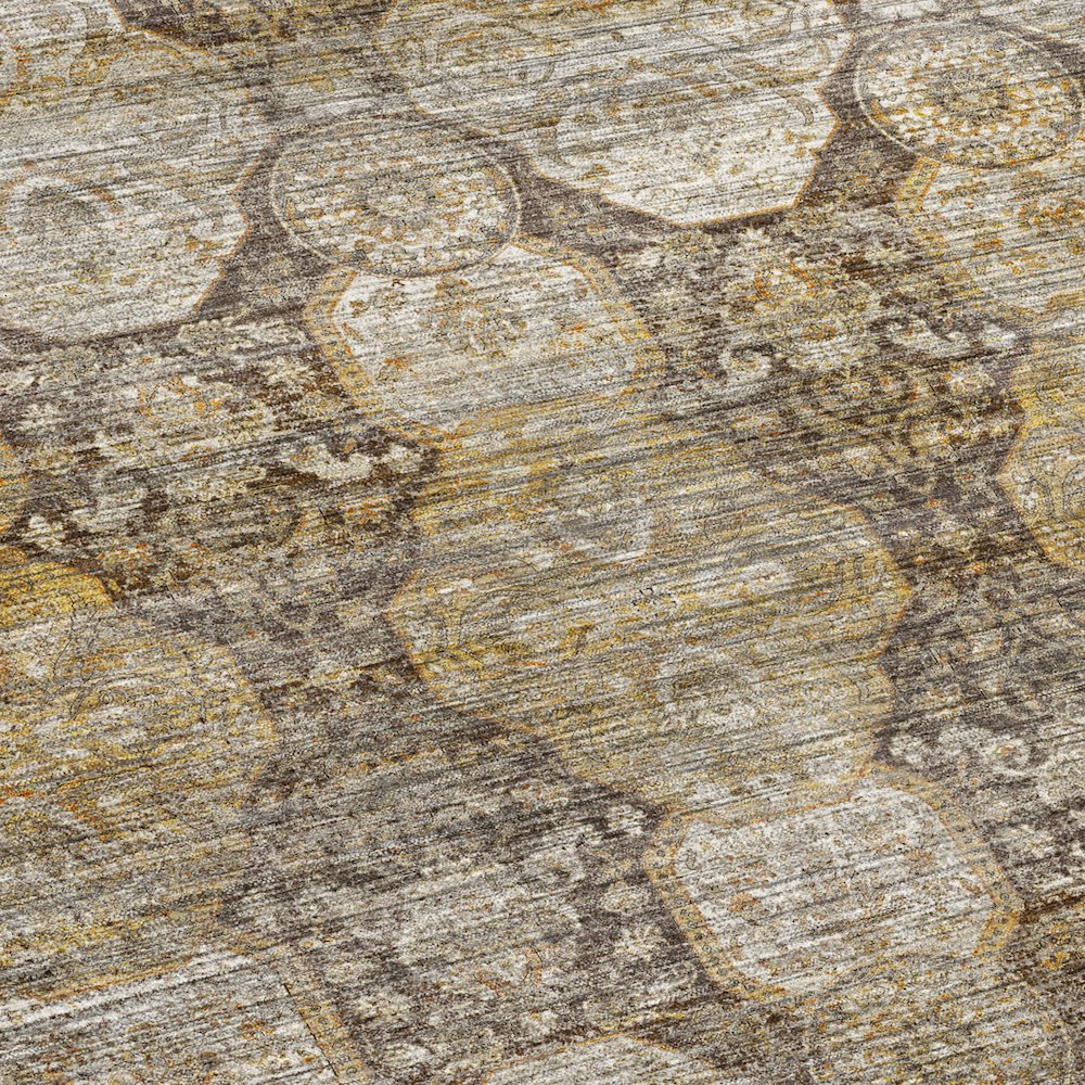 Machine Washable Aristo AR8 Brown 5' x 7'6" Rug