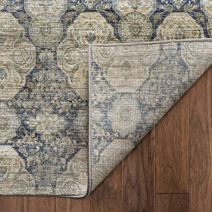 Machine Washable Aristo AR8 Blue 9' x 12' Rug