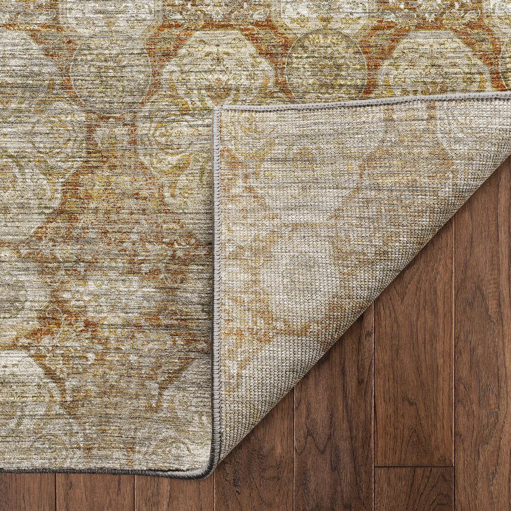 Machine Washable Aristo AR8 Orange 8' x 8' Round Rug