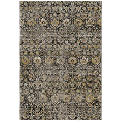 Machine Washable Aristo AR9 Black 5' x 7'6" Rug
