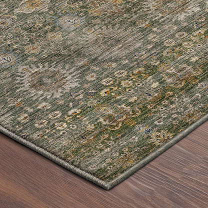 Machine Washable Aristo AR9 Green 3' x 5' Rug